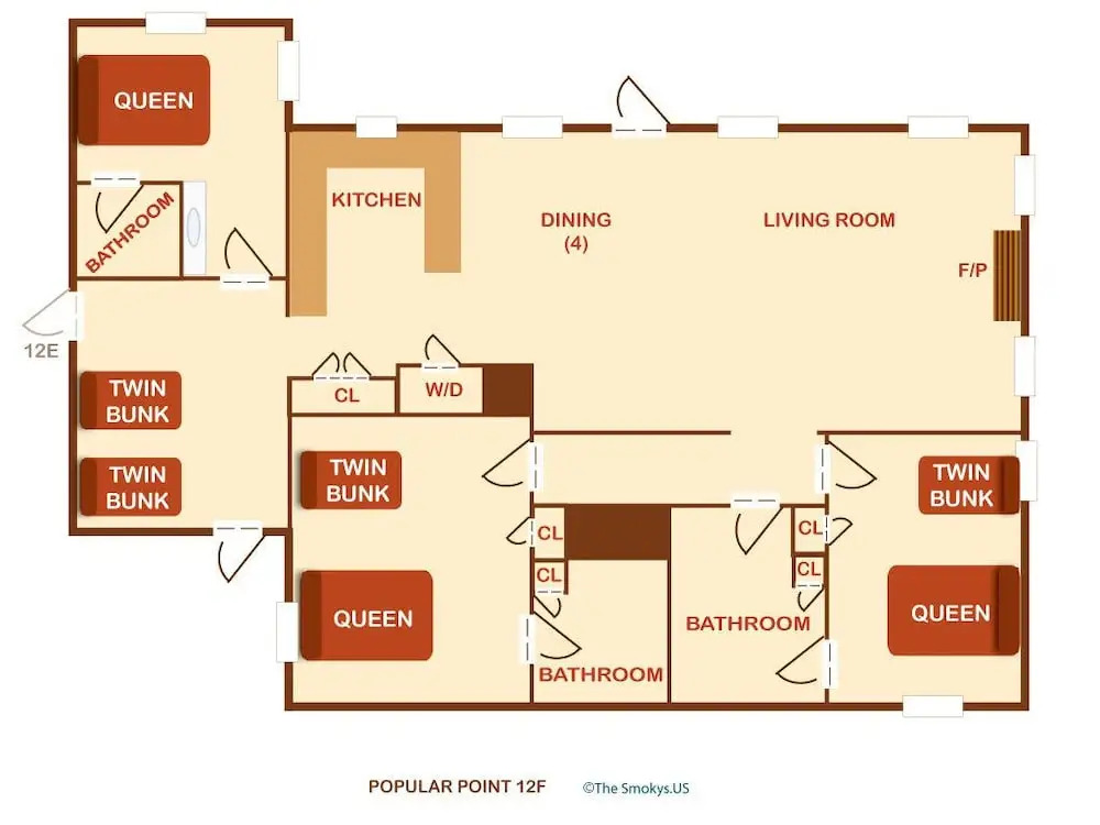 Poplar Point Condo Unit 12F - Three Bedroom Condo